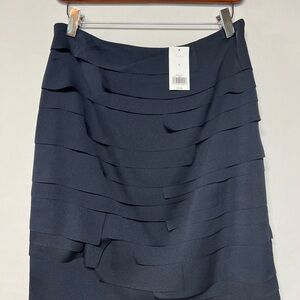 NWT Banana Republic Blue Tiered A-Line Ruffled Lined Skirt Sz 4